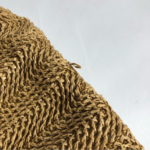 Olivia & Joy Beige Woven Black Leather Gold‎ Hardware Chain Purse - Picture 16 of 16